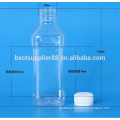 350ml square shape plastic juice beverage milk bottle